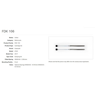 【Ohlins ASIA】FDK 106前叉改裝套件 KAWASAKI Z125專用