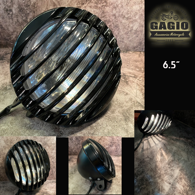 【GAGIO MOTOR PARTS】圓形柵型頭燈 (6.5英吋)