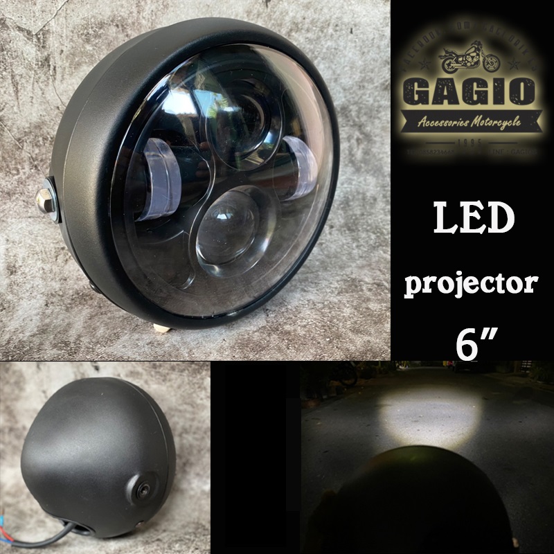 【GAGIO MOTOR PARTS】LED圓形頭燈 (6英吋)