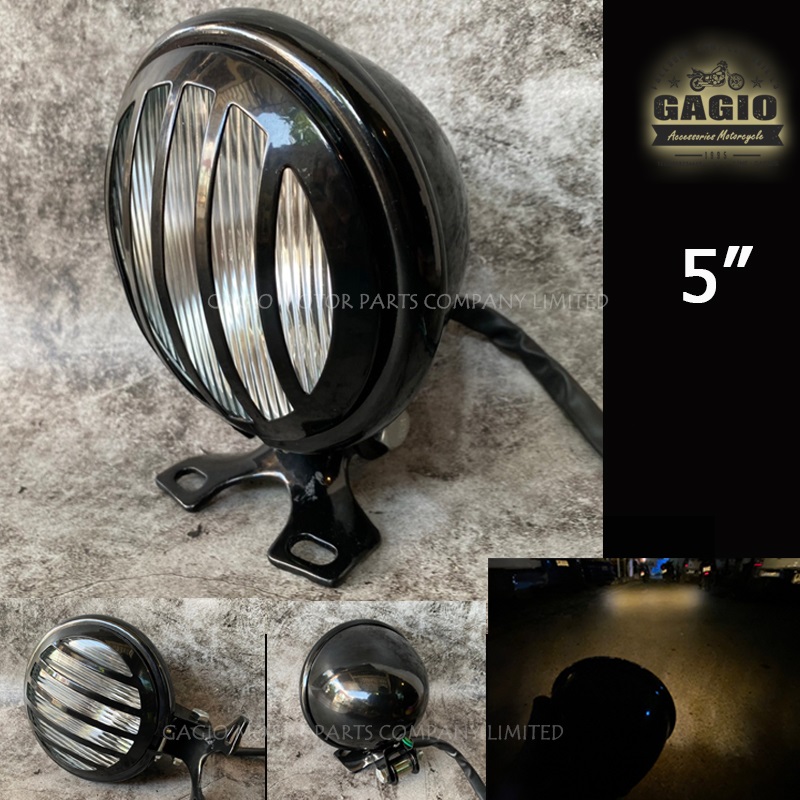【GAGIO MOTOR PARTS】圓形柵型頭燈 (5英吋)