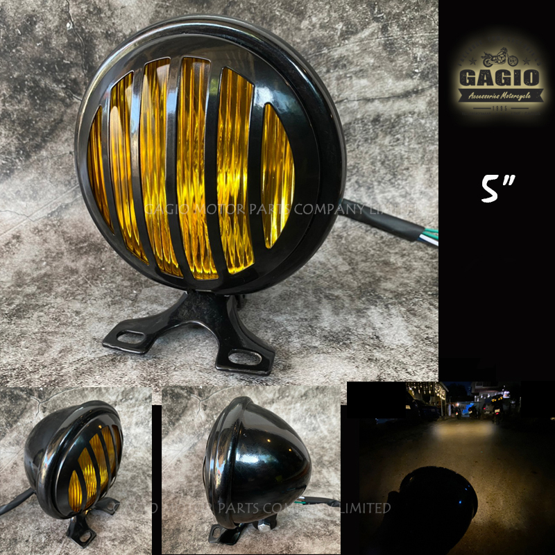 【GAGIO MOTOR PARTS】LED圓形柵型頭燈 (5英吋)