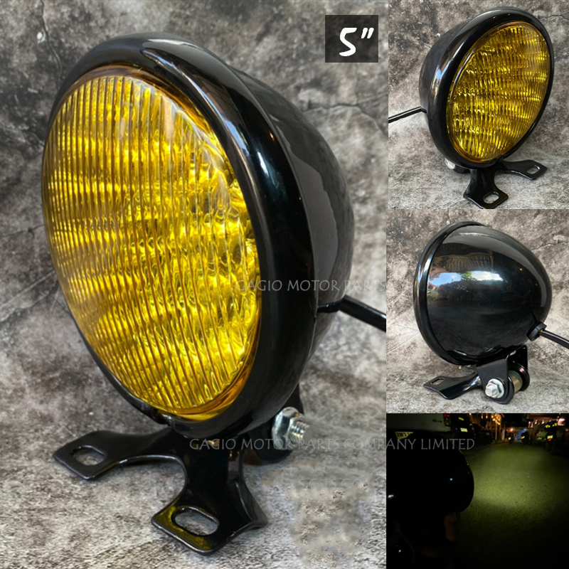 【GAGIO MOTOR PARTS】LED圓形頭燈 (黃光 / 5英吋)