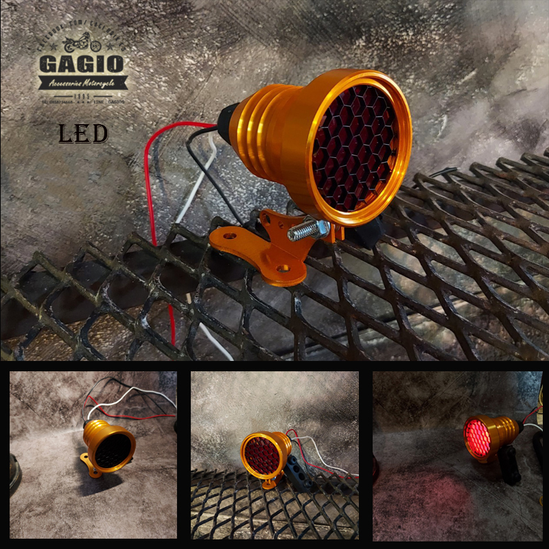 【GAGIO MOTOR PARTS】CNC 蜂窩型尾燈 (金色)