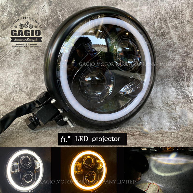 【GAGIO MOTOR PARTS】6 吋 LED 魚眼型頭燈