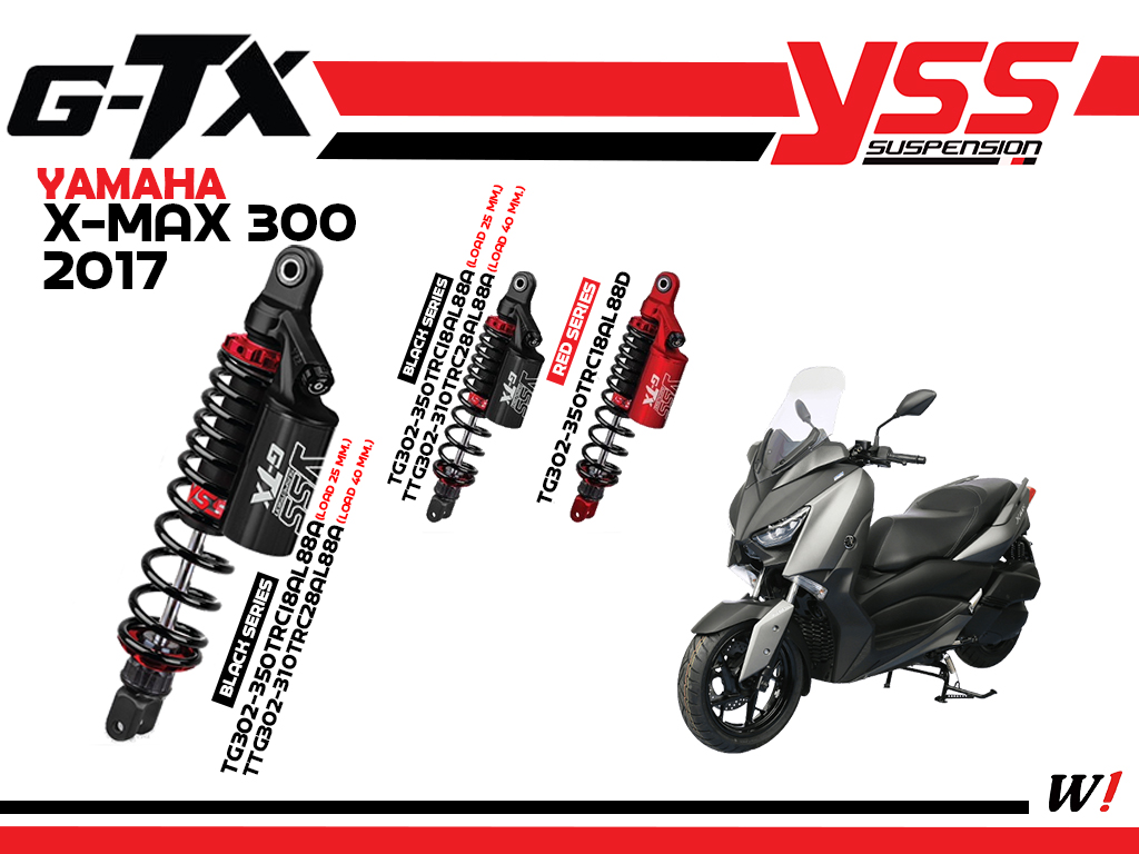 【YSS THAILAND】G-TX 後避震器 (黑) Xmax 300 (17-)